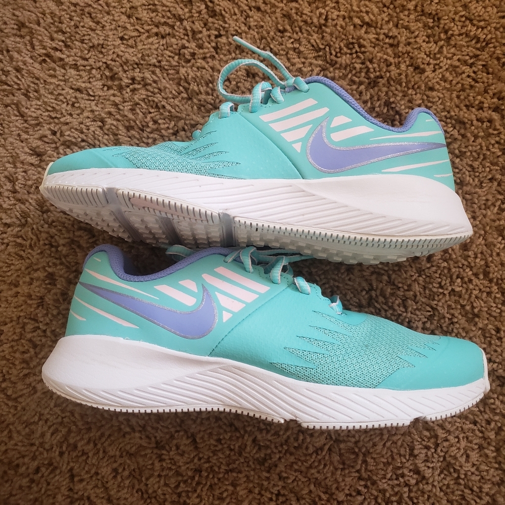 Nike Star Runner GS Running Shoe Aqua Youth Size 5.5 - Picture 4 of 9